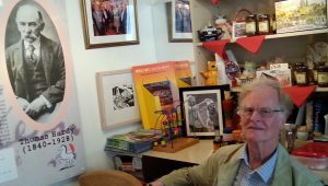 Here's Dr. John with Thomas Hardy at The Horse with the Red Umbrella